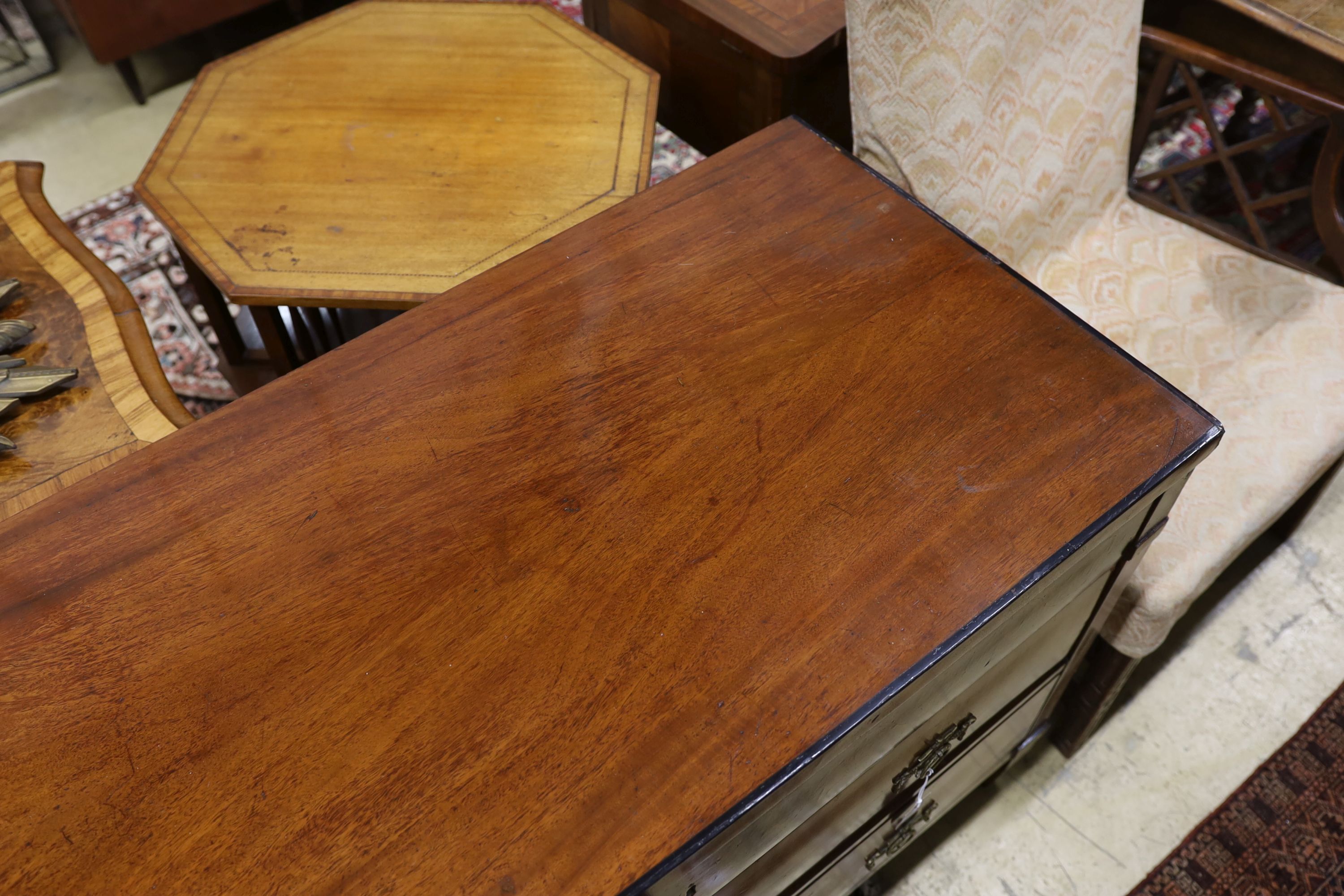 A Biedermeier style mahogany commode, width 112cm, depth 53cm, height 78cm